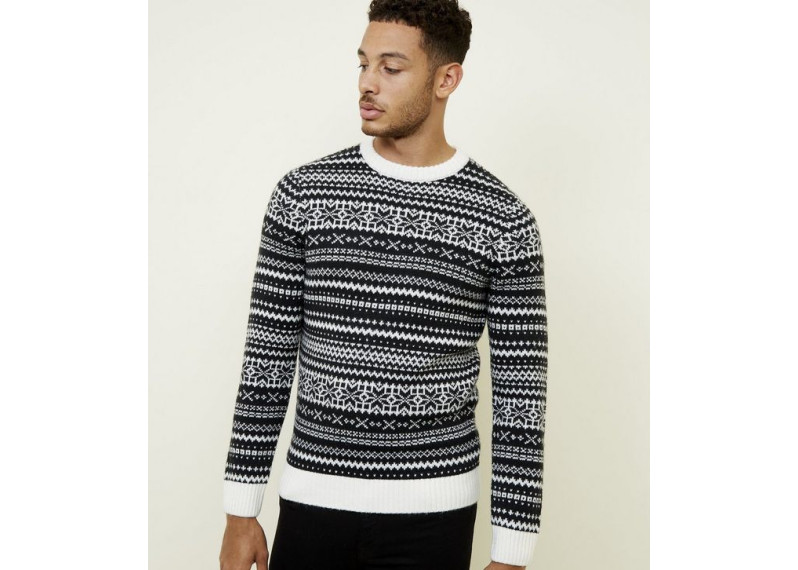 Navy Fairisle Crew Neck Jumper