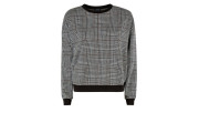 Black Hertiage Check Fine Knit Top