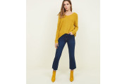 JDY Mustard V-Neck Knit Jumper