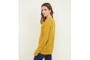 JDY Mustard V-Neck Knit Jumper