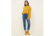 Mustard Flared Sleeve Chenille Jumper