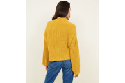 Mustard Flared Sleeve Chenille Jumper