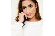 Cream Fluffy Slouchy Jumper