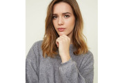 Dark Grey Fine Knit Balloon Sleeve Jumper