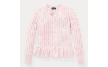 Cotton Peplum Cardigan 大童