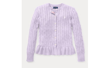 Cotton Peplum Cardigan 大童