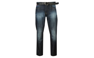 PU Belted Jeans Mens