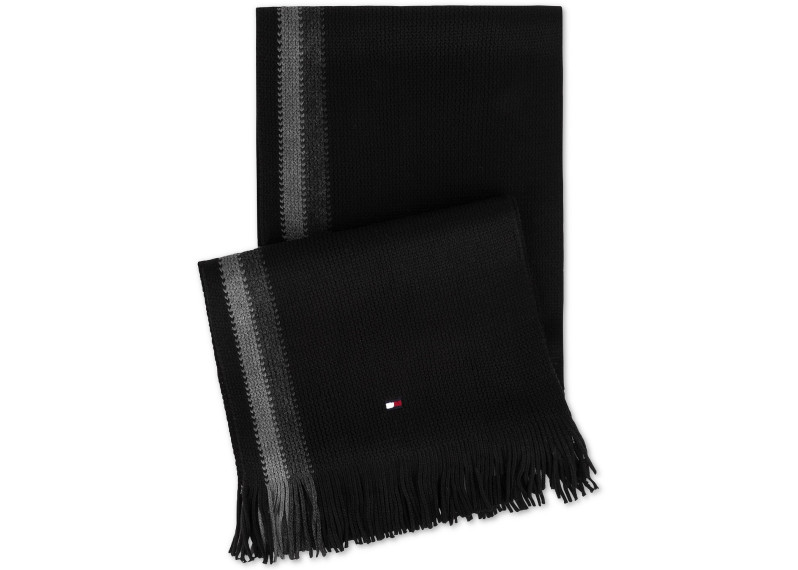 Men's Border-Stripe Textured Scarf