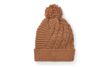 Pom-Pom Cable-Knit Hat