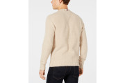 Men's Striped Chest Cable Knit Sweater