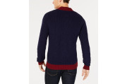 Men's Vince Colorblocked Cable-Knit V-Neck Sweater