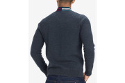 Men's Payne Plaid Appliqué V-Neck Wool Cricket Sweater