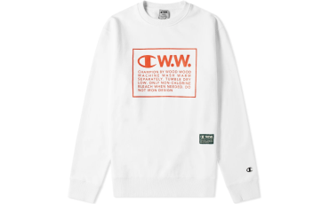 CHAMPION X WOOD WOOD BOX LOGO CREW SWEAT