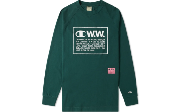 CHAMPION X WOOD WOOD LONG SLEEVE BOX LOGO TEE