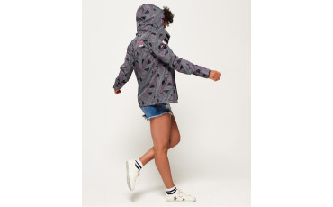 Technical Hooded Print Pop Zip SD-Windcheater