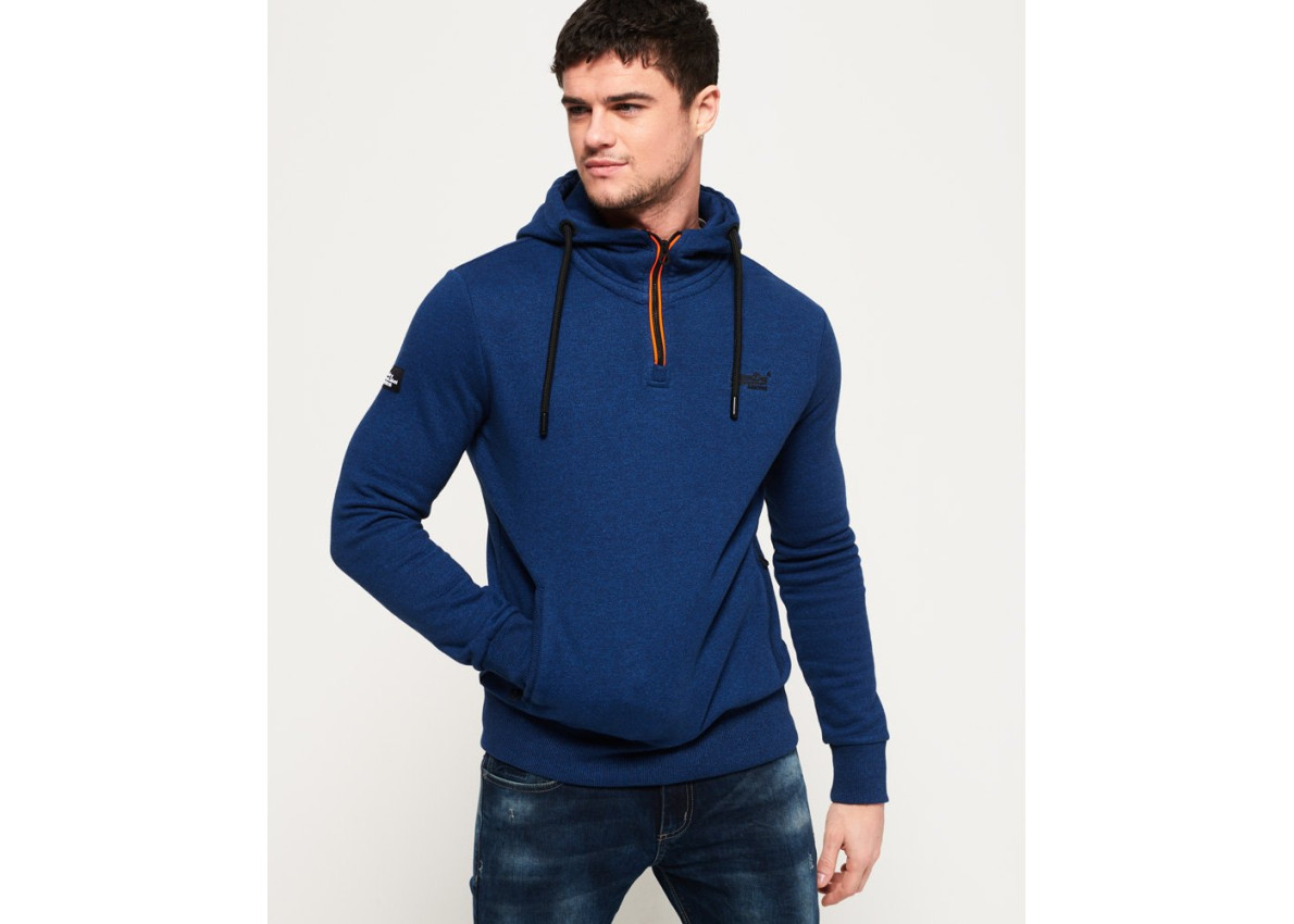 orange label urban flash half zip hoodie