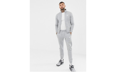 Fleece Tracksuit Set In Grey