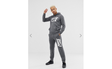 Jersey Tracksuit Set In Grey