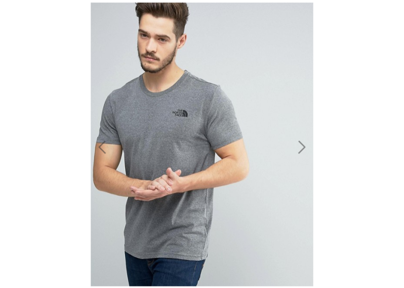 The North Face Simple Dome T-Shirt in Mid Grey Heather