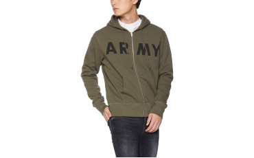 日版Alpha Industries Army Zip hoodie