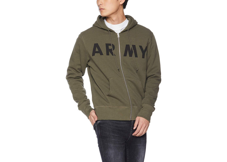 日版Alpha Industries Army Zip hoodie