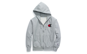 Men's Reverse Weave® Full Zip Hood, Chenille Big C Logo