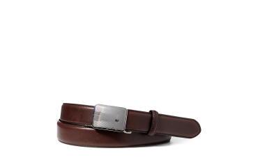 Engine-Turned Leather Belt