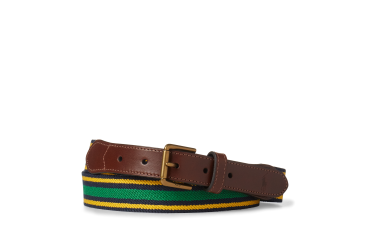 Striped Stretch Twill Belt