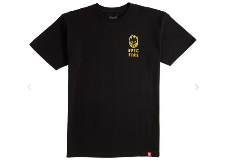 Spitfire Steady Rockin T-Shirt - Black/Yellow