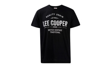 Lee Cooper Large Logo Print T Shirt Mens