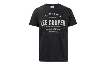 Lee Cooper Large Logo Print T Shirt Mens