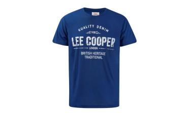 Lee Cooper Large Logo Print T Shirt Mens