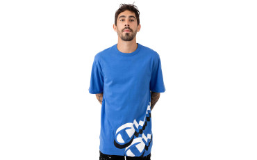 Heritage Panel Script T-Shirt - Steel Blue