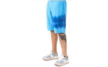 Reverse Weave Streak Dye Short - Active Blue