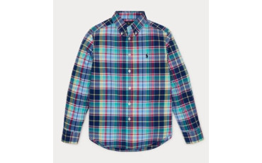 Plaid Cotton Poplin Shirt