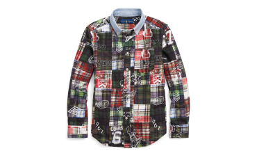 Printed Patchwork Cotton Shirt