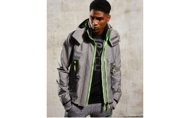 Hooded SD-Windsprinter Jacket Light Grey Mega Grit/lime