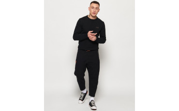 SuperDry Cropped Loopback Joggers Black