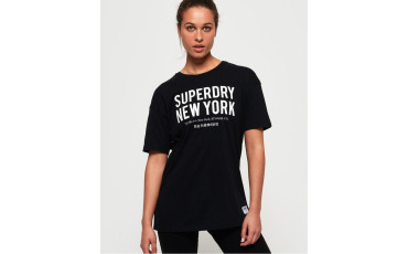 SuperDry Kellow Graphic Oversized T-Shirt Jet Black