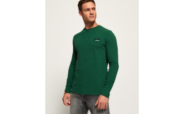 SuperDry Vintage Embroidery Long Sleeve T-Shirt West Green