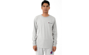 Script Logo Heritage L/S Shirt - Oxford Grey