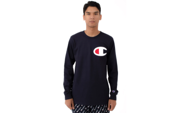 Heritage C Patch Appliqué L/S Shirt - Navy