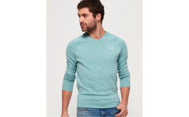 Orange Label Cotton Vee Neck Jumper