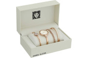 Anne Klein Women's Bangle Watch and Swarovski Crystal Bracelet Set, AK/1470