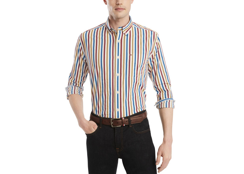 Tommy Men's Classic-Fit Maiden Bar Striped Shirt