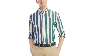 Tommy Men's Classic-Fit Maiden Bar Striped Shirt