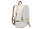 Rhea Medium Logo Print Backpack - Vanilla