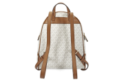 Rhea Medium Logo Print Backpack - Vanilla