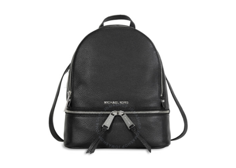 Rhea Leather Backpack - Black