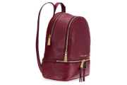 Rhea Medium Leather Backpack - Oxblood